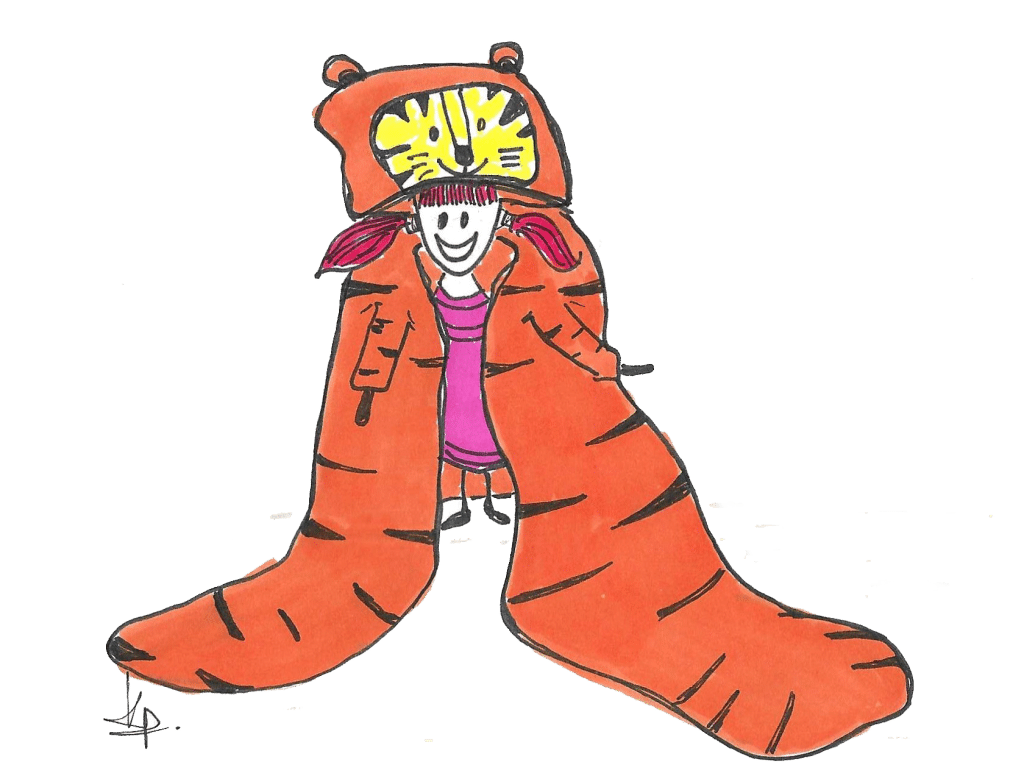 gezeichnet - Kind in Löwenverkleidung