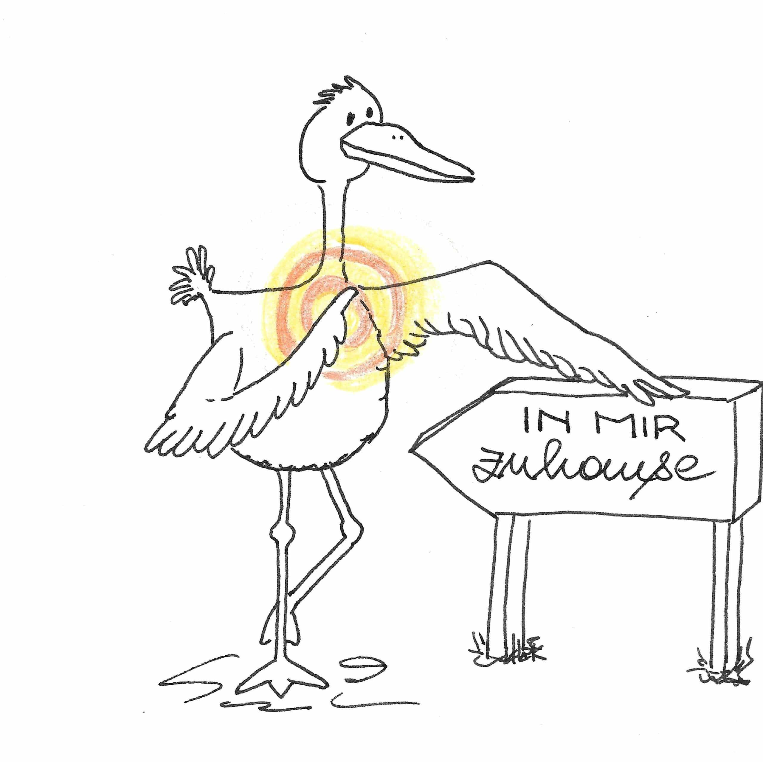 Zeichnung: In mir zuhause